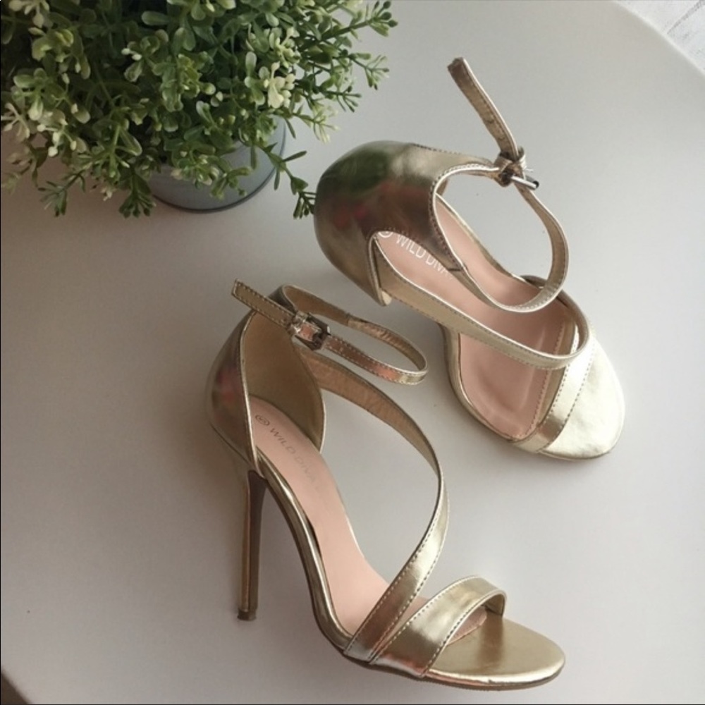 Gold High Heels size 5